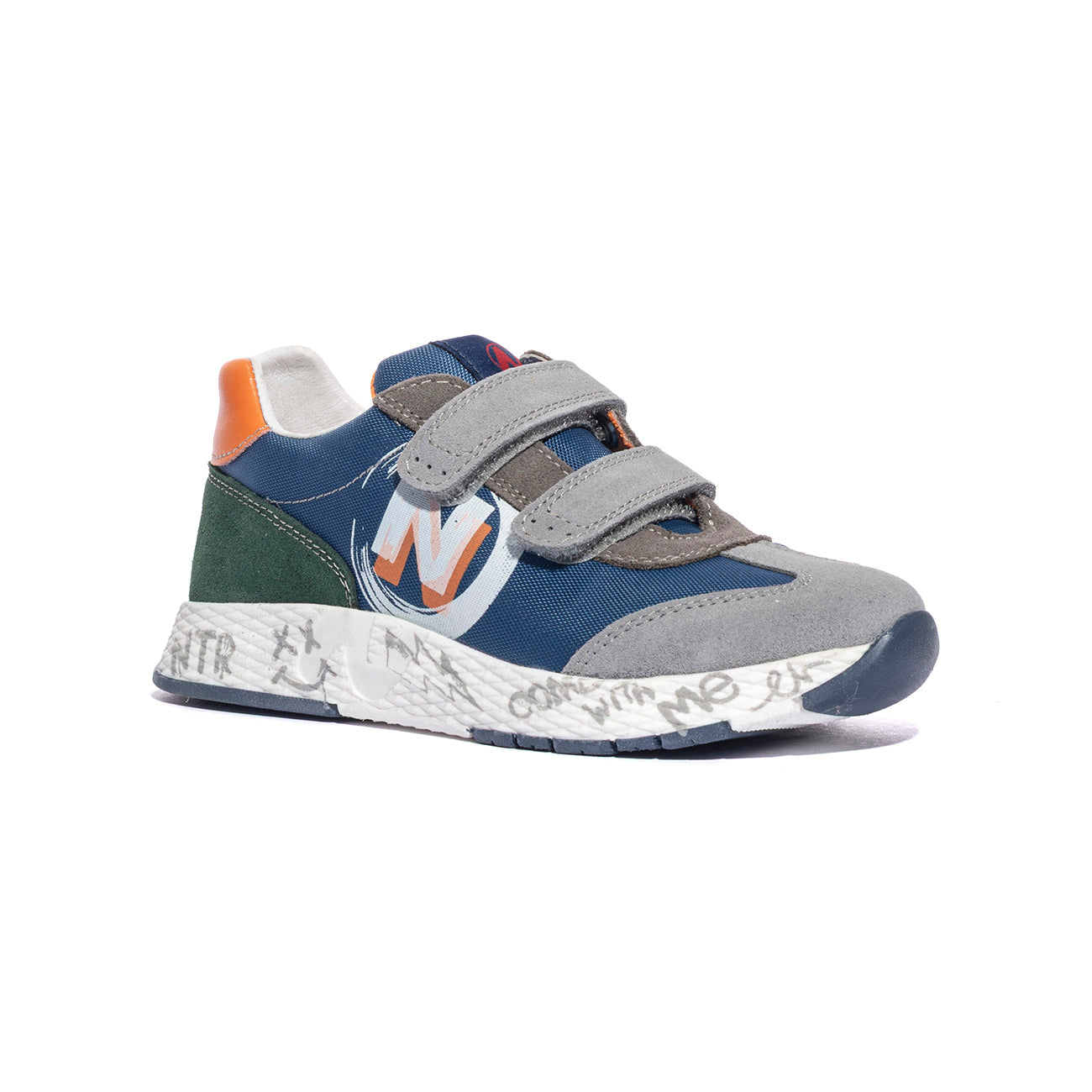 NATURINO 0012018225.06.1B55 GREY AZURE GREEN Sneakers Bambino 
