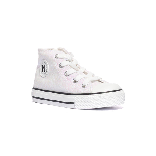 NATURINO 0012018270.27.0N07 WHITE IRID Sneakers Bambina 