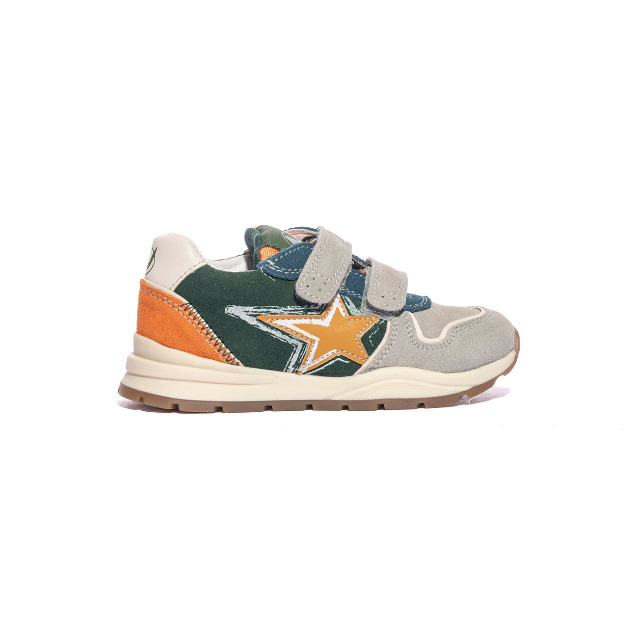 NATURINO 0012018599.01.1D88 TAUPE GREEN ORANGE Sneakers Bambino 