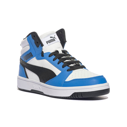 PUMA 393831-06 WHITE BLACK BLUE Sneakers Donna 