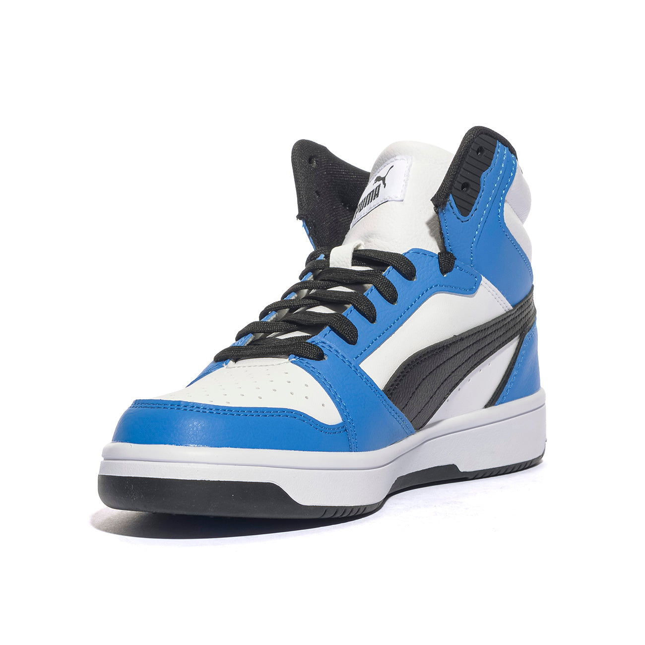 PUMA 393831-06 WHITE BLACK BLUE Sneakers Donna 