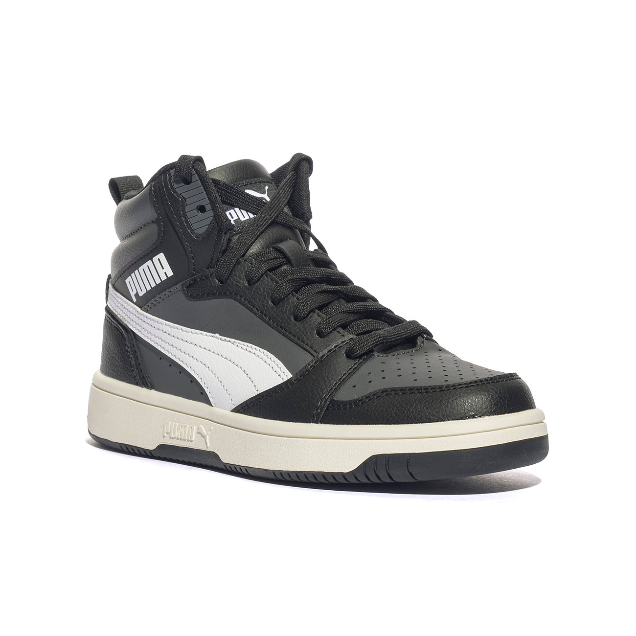 PUMA 393831-29 BLACK WHITE GREY Sneakers Donna 