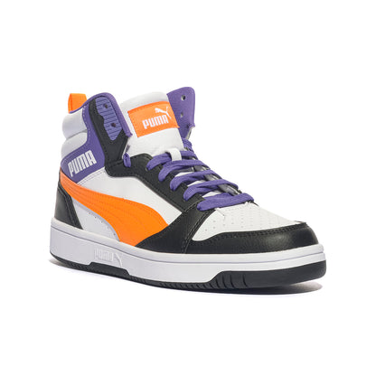 PUMA 393831-34 WHITE ORANGE BLACK Sneakers Donna 
