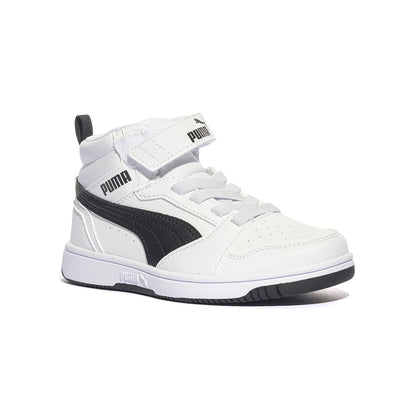 PUMA 393832-02 WHITE BLACK Sneakers Bambino 