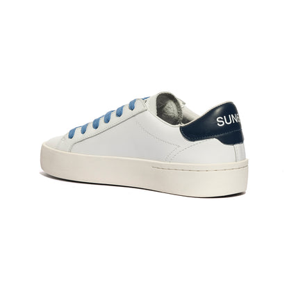 SUN 68 Z34140 BIANCO NAVY BLUE Sneakers Uomo 