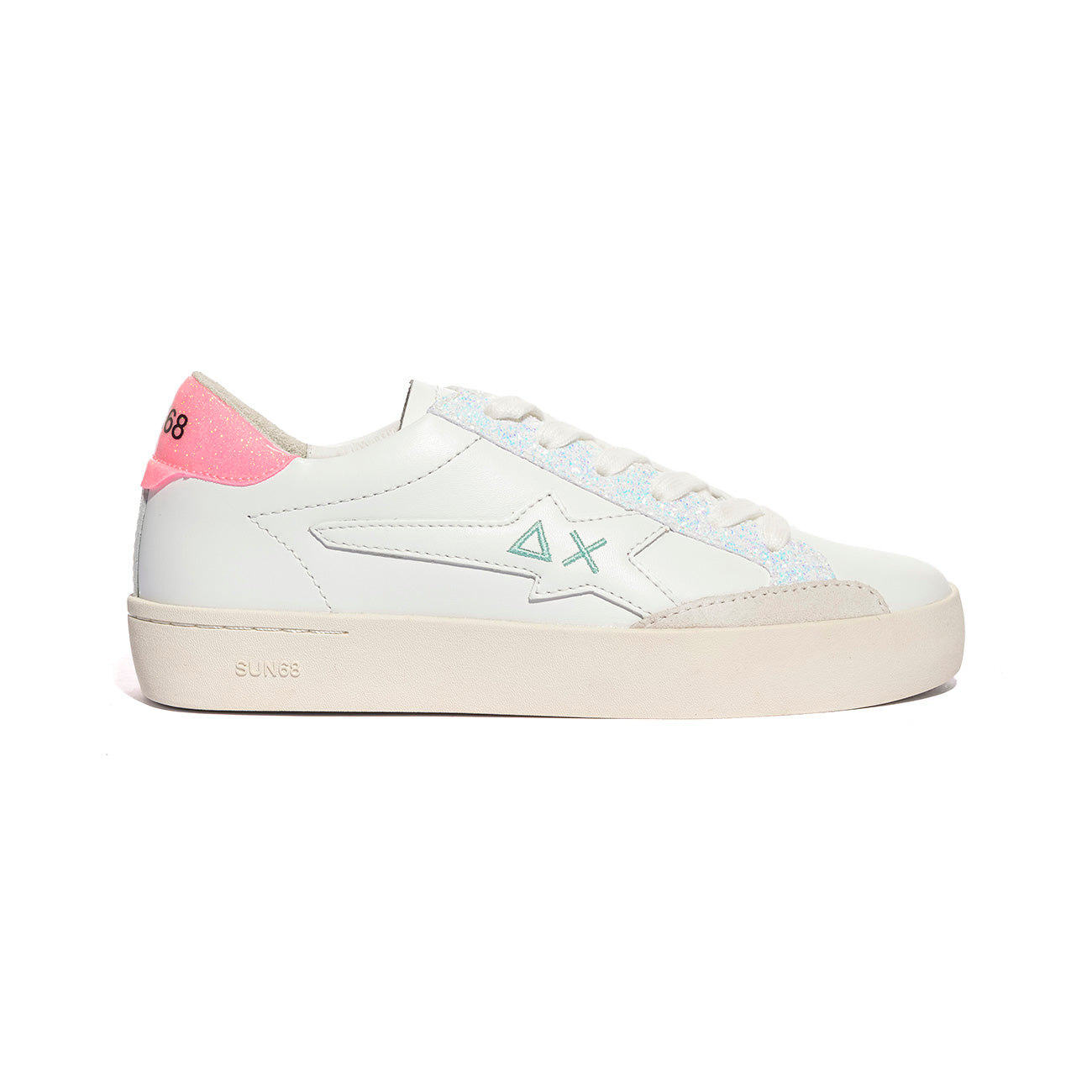 SUN 68 Z34225 BIANCO FUXIA FLUO Sneakers Donna 