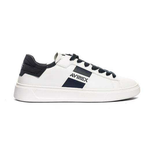 AVIREX CALLUM001 WHITE BLUE Sneakers Uomo 