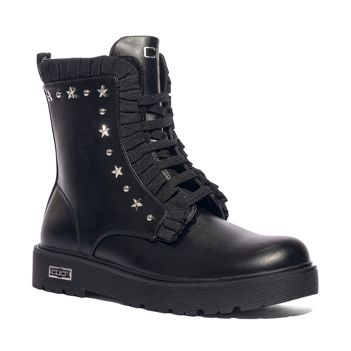 CULT T-731 BLACK Anfibi Bambina 
