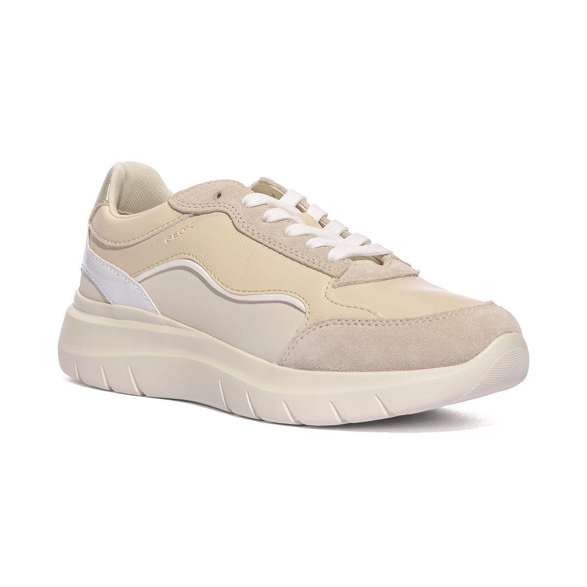 GEOX D65YNA LT SAND/WHITE C5V1Z Sneakers Donna 