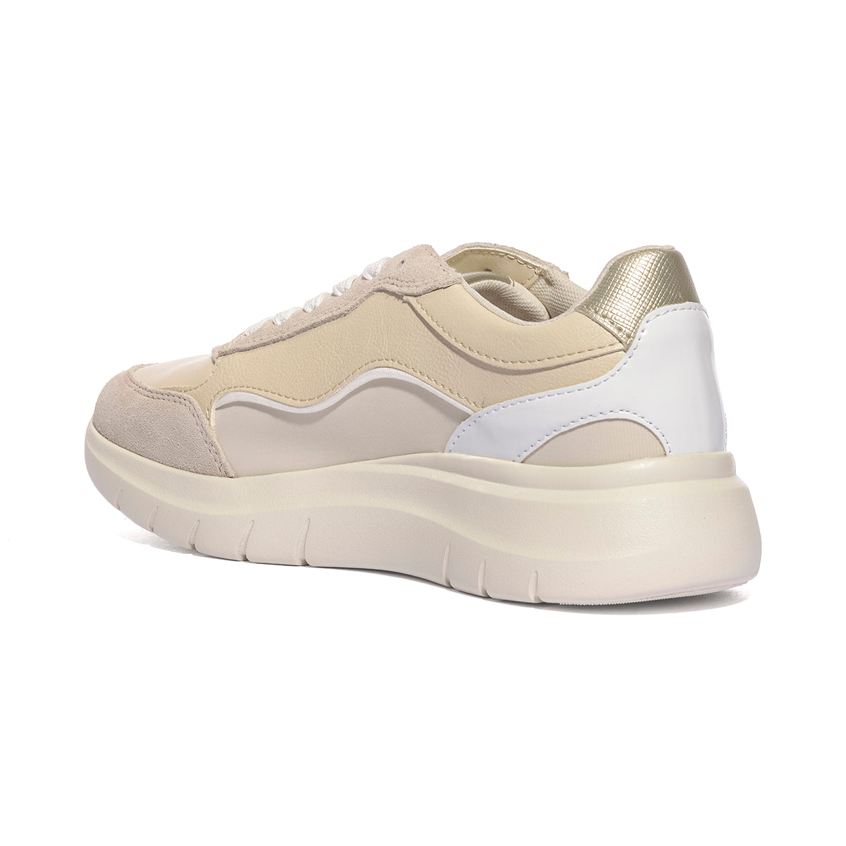 GEOX D65YNA LT SAND/WHITE C5V1Z Sneakers Donna 