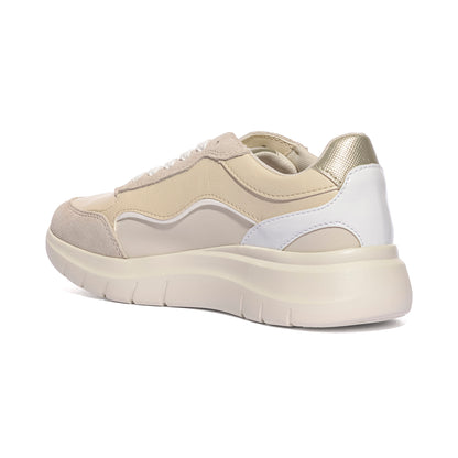 GEOX D65YNA LT SAND/WHITE C5V1Z Sneakers Donna 
