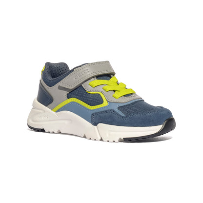GEOX J66MQA DENIM/GREY C4189 Sneakers Bambino 