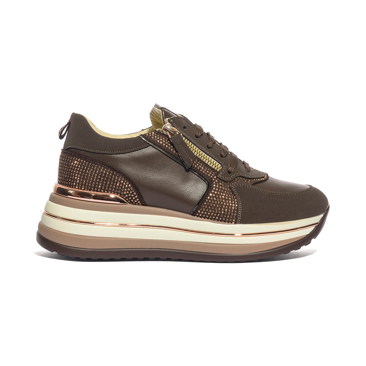 KEYS K13091 DARKBROWN Sneakers Donna 