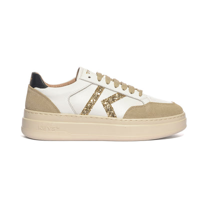 KEYS K13860 BEIGE WHITE Sneakers Donna 