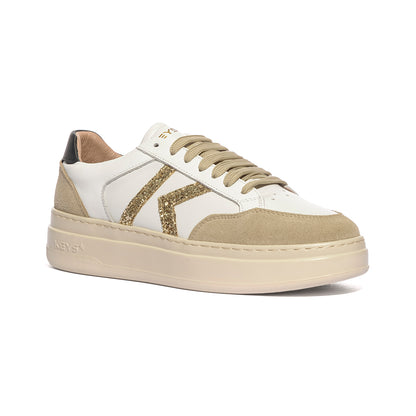 KEYS K13860 BEIGE WHITE Sneakers Donna 