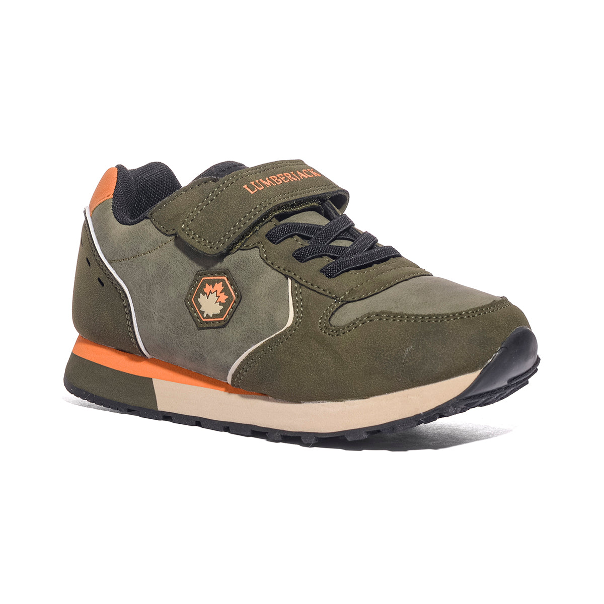 LUMBERJACK SBJ5411-001 ARMY GREEN ORANGE Sneakers Bambino 