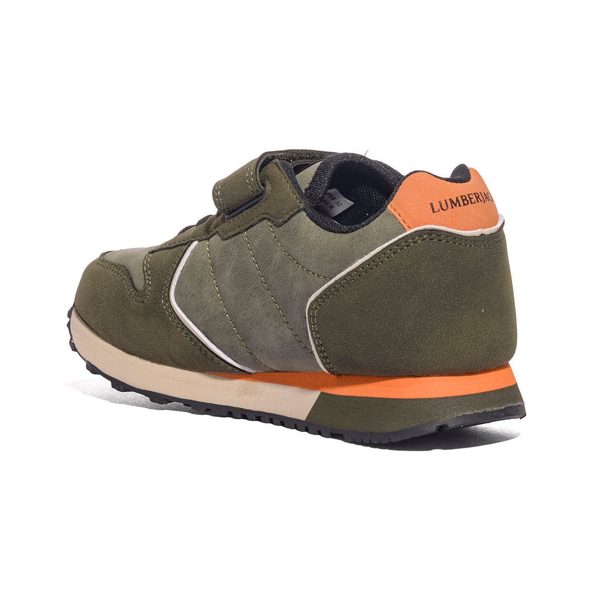 LUMBERJACK SBJ5411-001 ARMY GREEN ORANGE Sneakers Bambino 