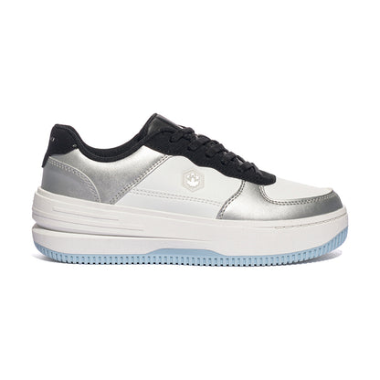 LUMBERJACK SWJ7411-001 WHITE BLACK SILVER Sneakers Donna 