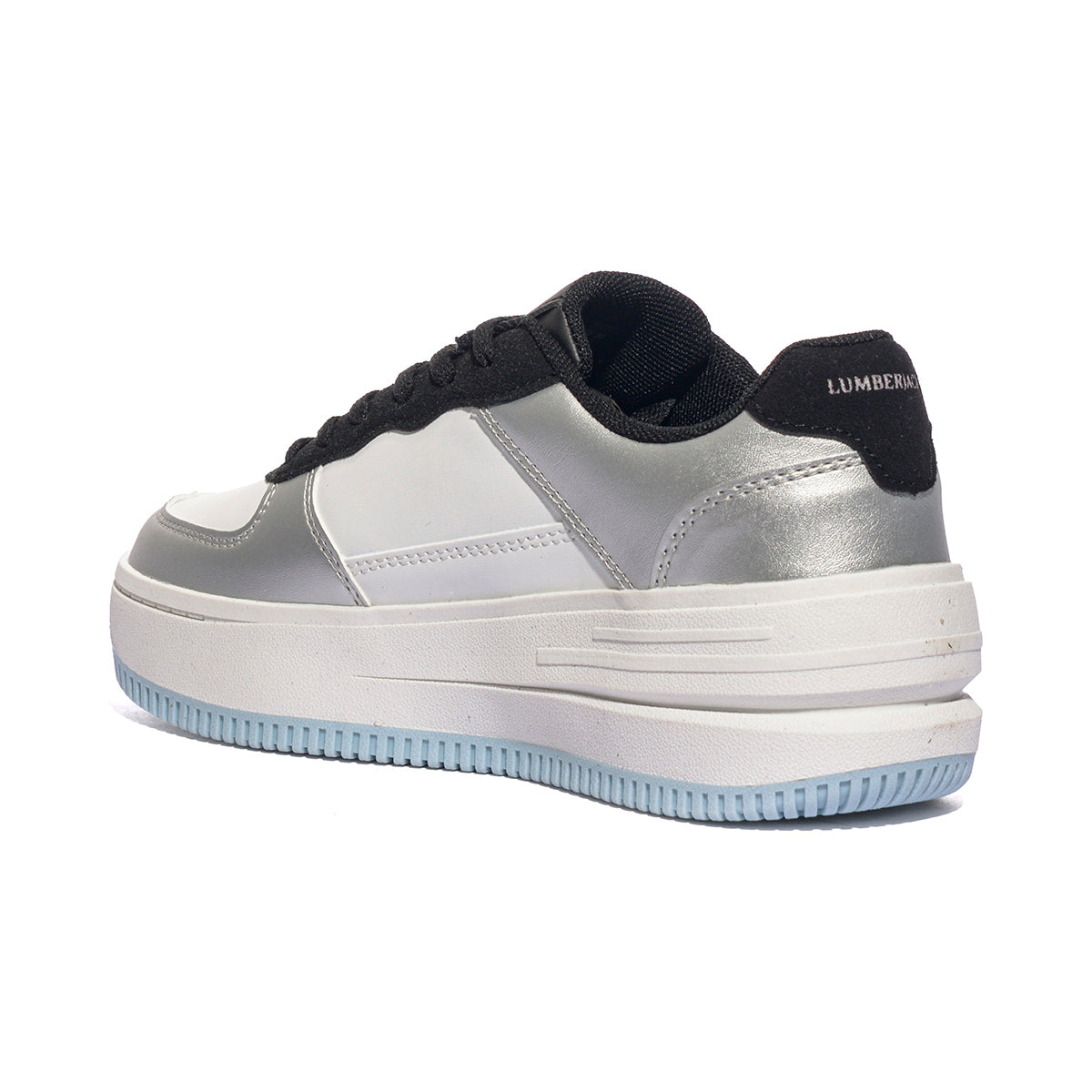 LUMBERJACK SWJ7411-001 WHITE BLACK SILVER Sneakers Donna 