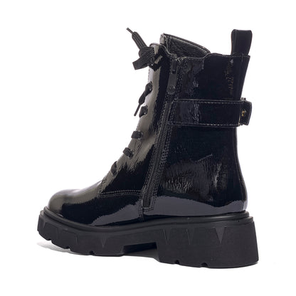 MARCO TOZZI 2-25249-45 BLACK PATENT Anfibi Donna 