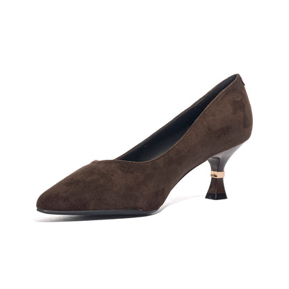 MARIELLA BURANI 52340 SUEDE D.BROWN Decollete Donna 