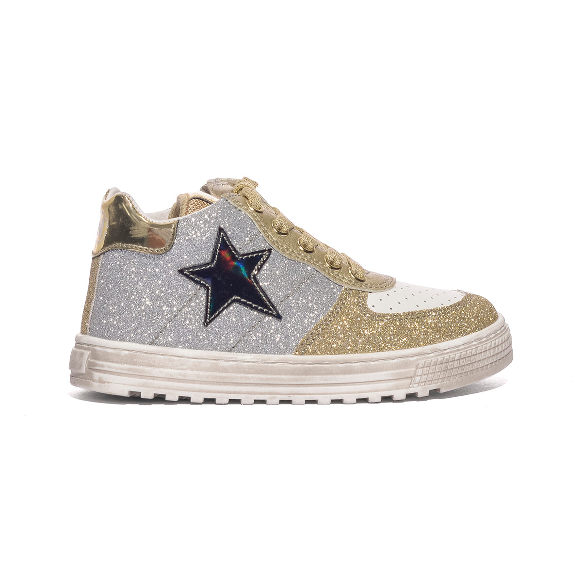 NATURINO 0012016147.13.1Q13 SILVER PLATINUM Sneakers Bambina 