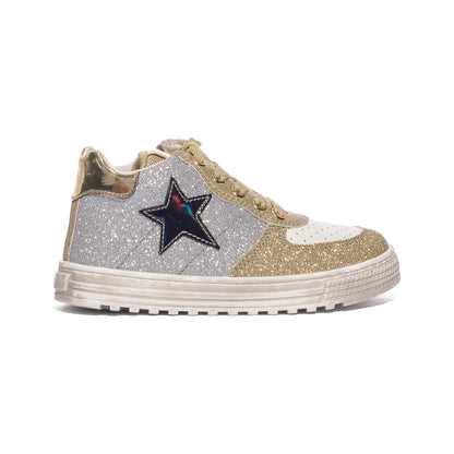 NATURINO 0012016147.13.1Q13 SILVER PLATINUM Sneakers Bambina 