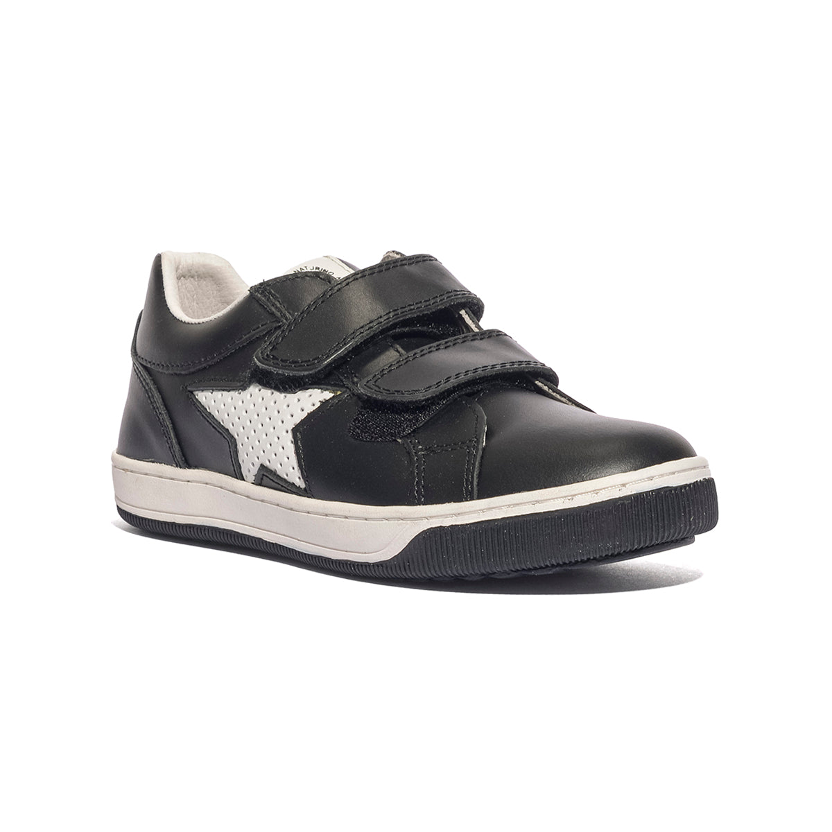 NATURINO 0012016579.03.1A06 BLACK WHITE Sneakers Bambino 