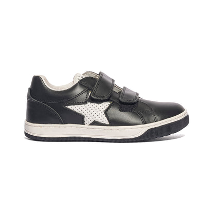 NATURINO 0012016579.03.1A06 BLACK WHITE Sneakers Bambino 