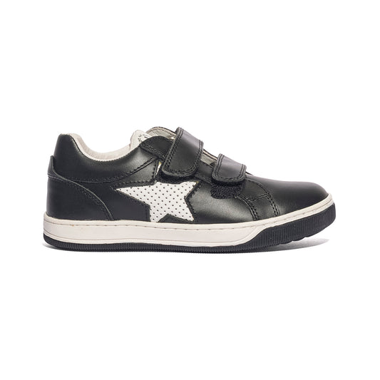 NATURINO 0012016579.03.1A06 BLACK WHITE Sneakers Bambino 