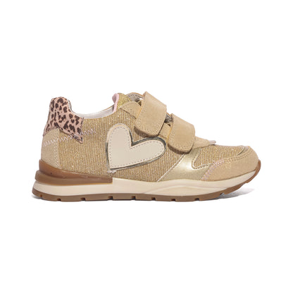 NATURINO 0012017869.27.2Q10 PLATINUM BEIGE Sneakers Bambina 