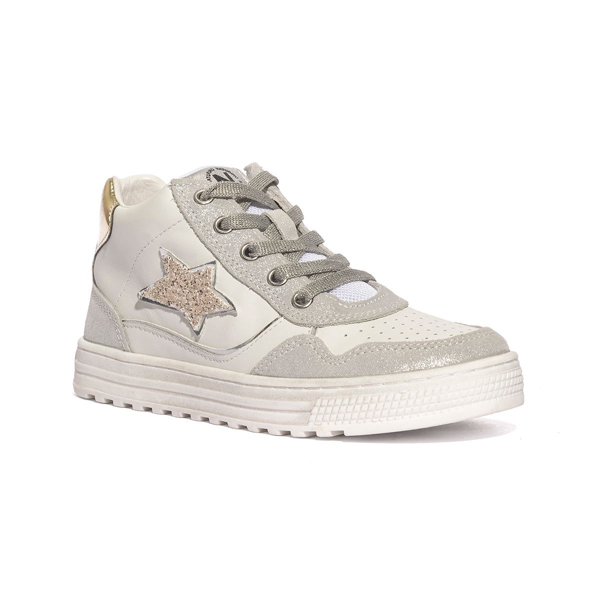 NATURINO 0012018619.10.1Q13 SILVER WHITE Sneakers Bambina 