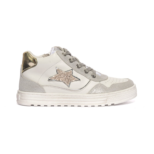 NATURINO 0012018619.10.1Q13 SILVER WHITE Sneakers Bambina 