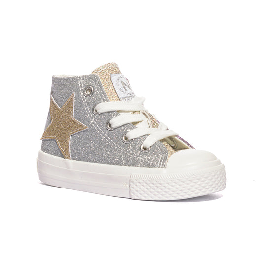 NATURINO 0012019062.01.1Q97 ARGENTO/NICHEL Sneakers Bambina 