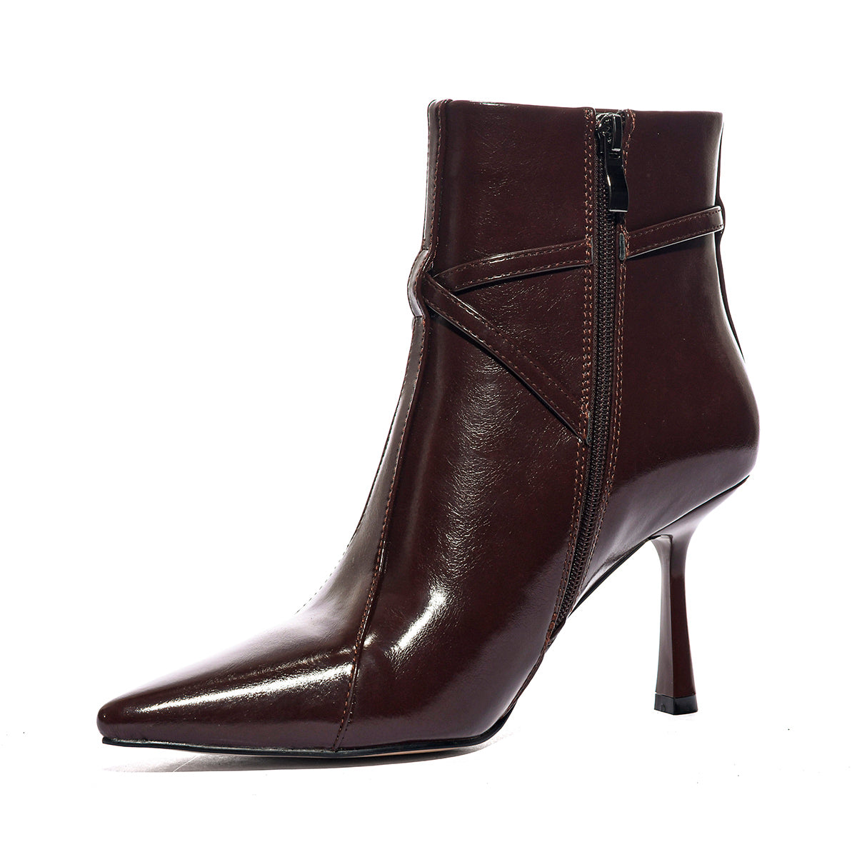 QUEEN HELENA K5035 BURGUNDY PATENT Stivaletti Donna 