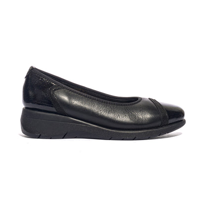 WALK DREAM W22529-07 BLACK Ballerina Donna 