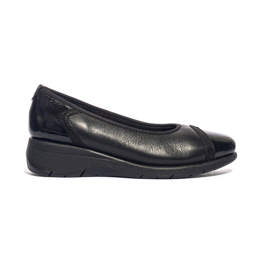 WALK DREAM W22529-07 BLACK Ballerina Donna 