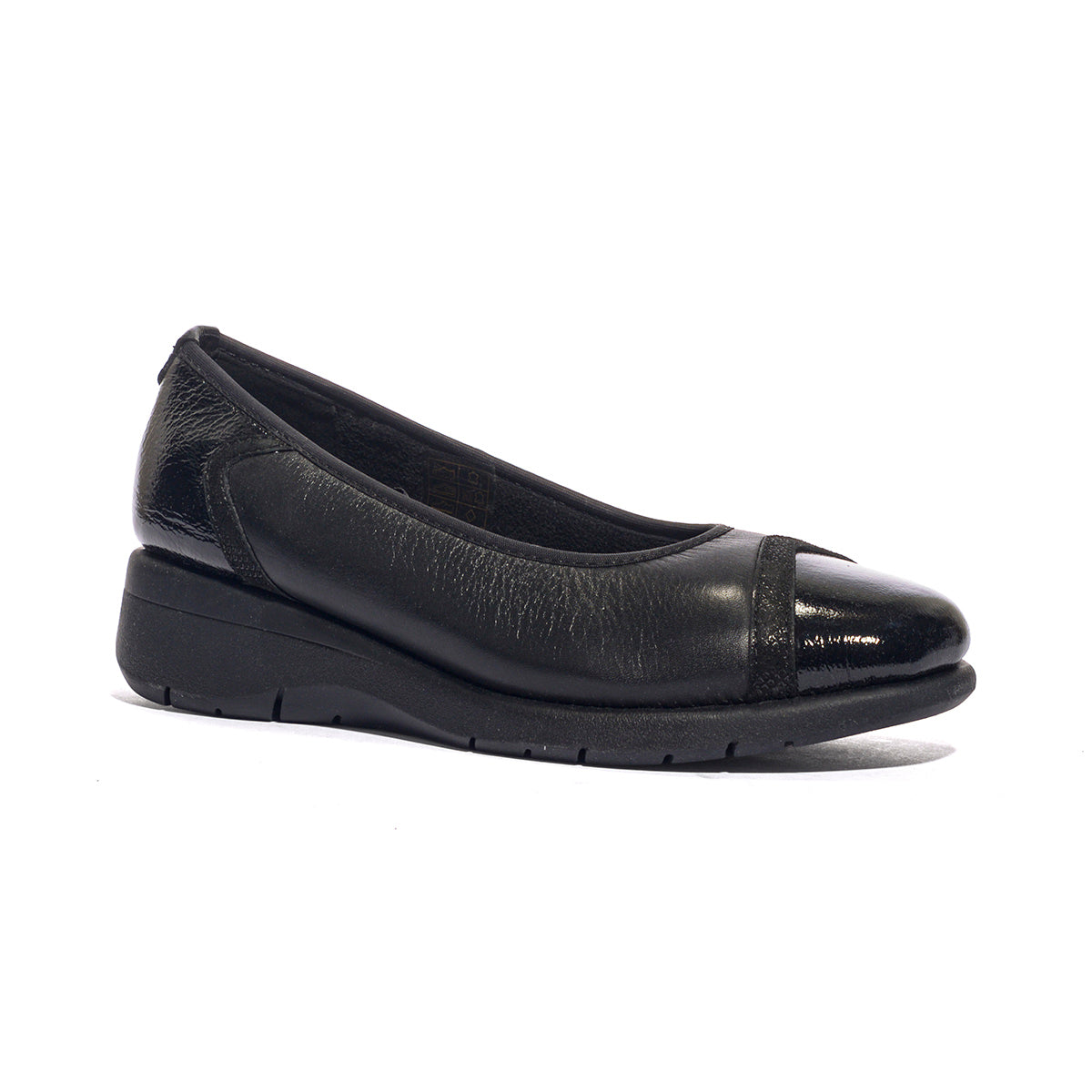 WALK DREAM W22529-07 BLACK Ballerina Donna 