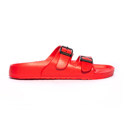 GOLDSTAR DUE FIBBIE ROSSO Ciabatte Unisex 