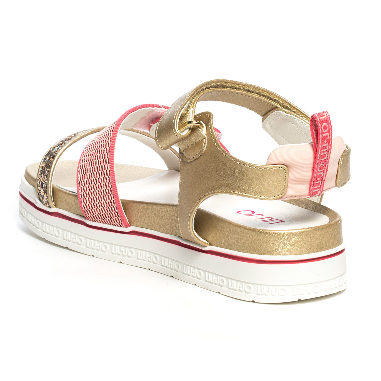 Sandalo Liu Jo Girl Chantal 14 Platino/Fucsia Con Glitter