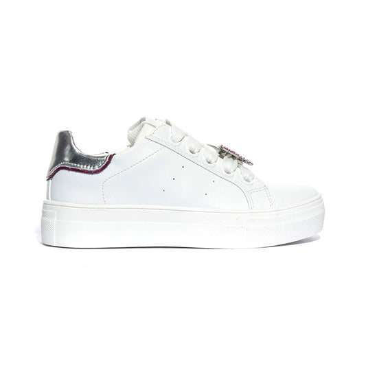 Sneakers Asso Ag16020 Bianche Argento