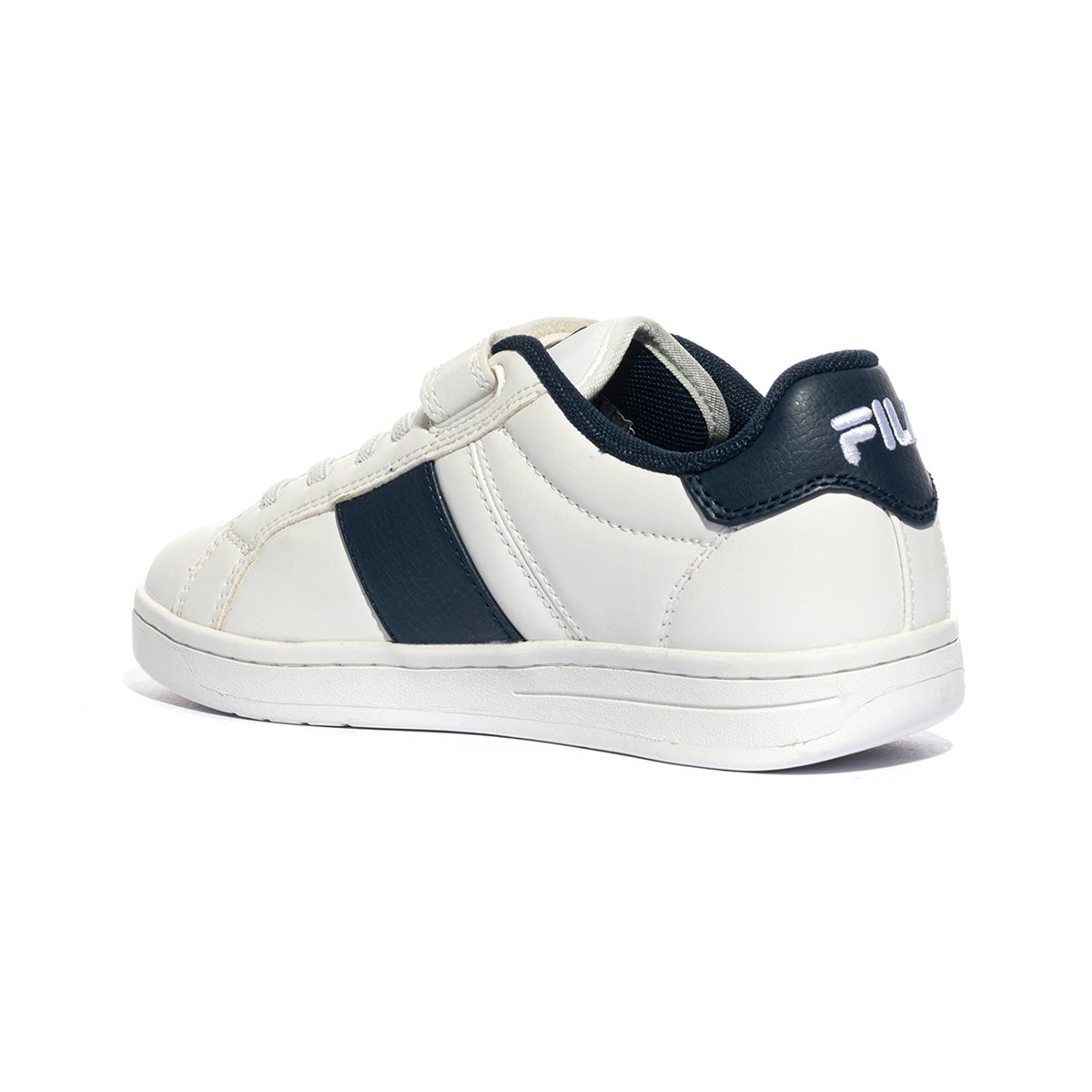 Sneakers FIla Crosscourt Line Velcro Bianche Blu