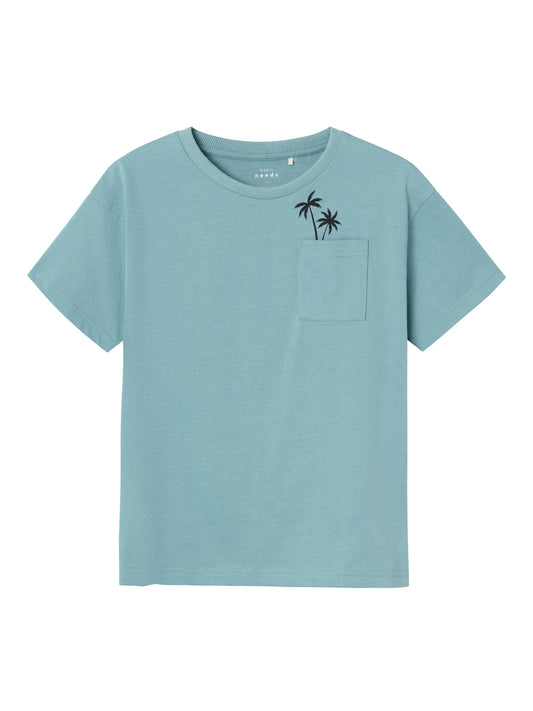 T-Shirt Name It Nkmvilian Ss Boxy Top Blu