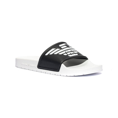 ARMANI XVPS04 BLACK WHITE BLACK Ciabatte Uomo 