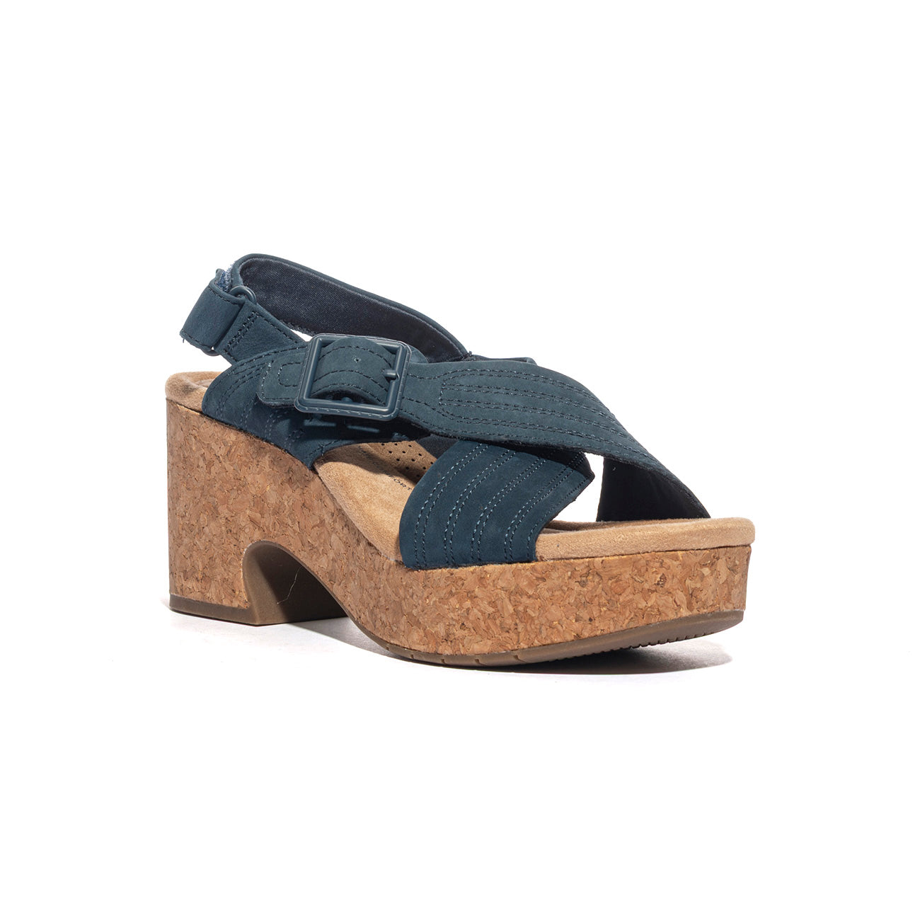 CLARKS 181793 NAVY NUBUCK Sandali Donna 