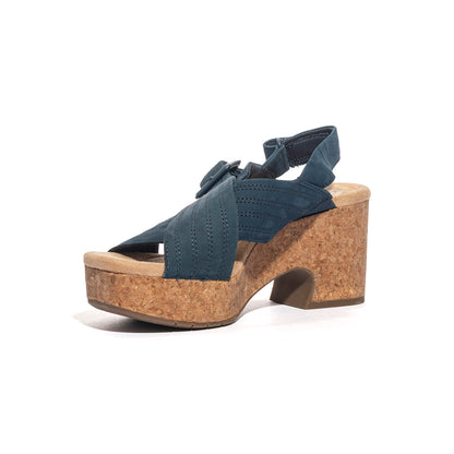 CLARKS 181793 NAVY NUBUCK Sandali Donna 