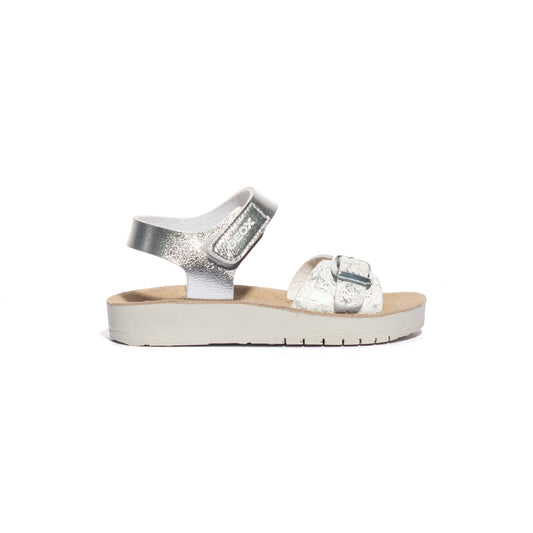 GEOX J15EAB 0BNBL SILVER WHITE C0434 Sandali Bambina 