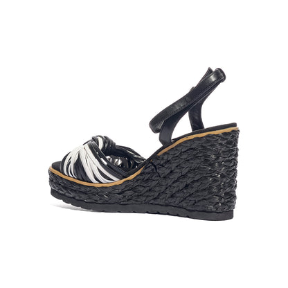 KISS KRISS K55 NERO BIANCO Sandali Donna 