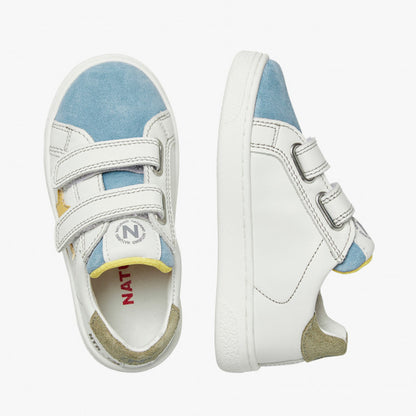NATURINO 0012017499-05-1C75 CELESTE WHITE YELLOW Sneakers Bambino 