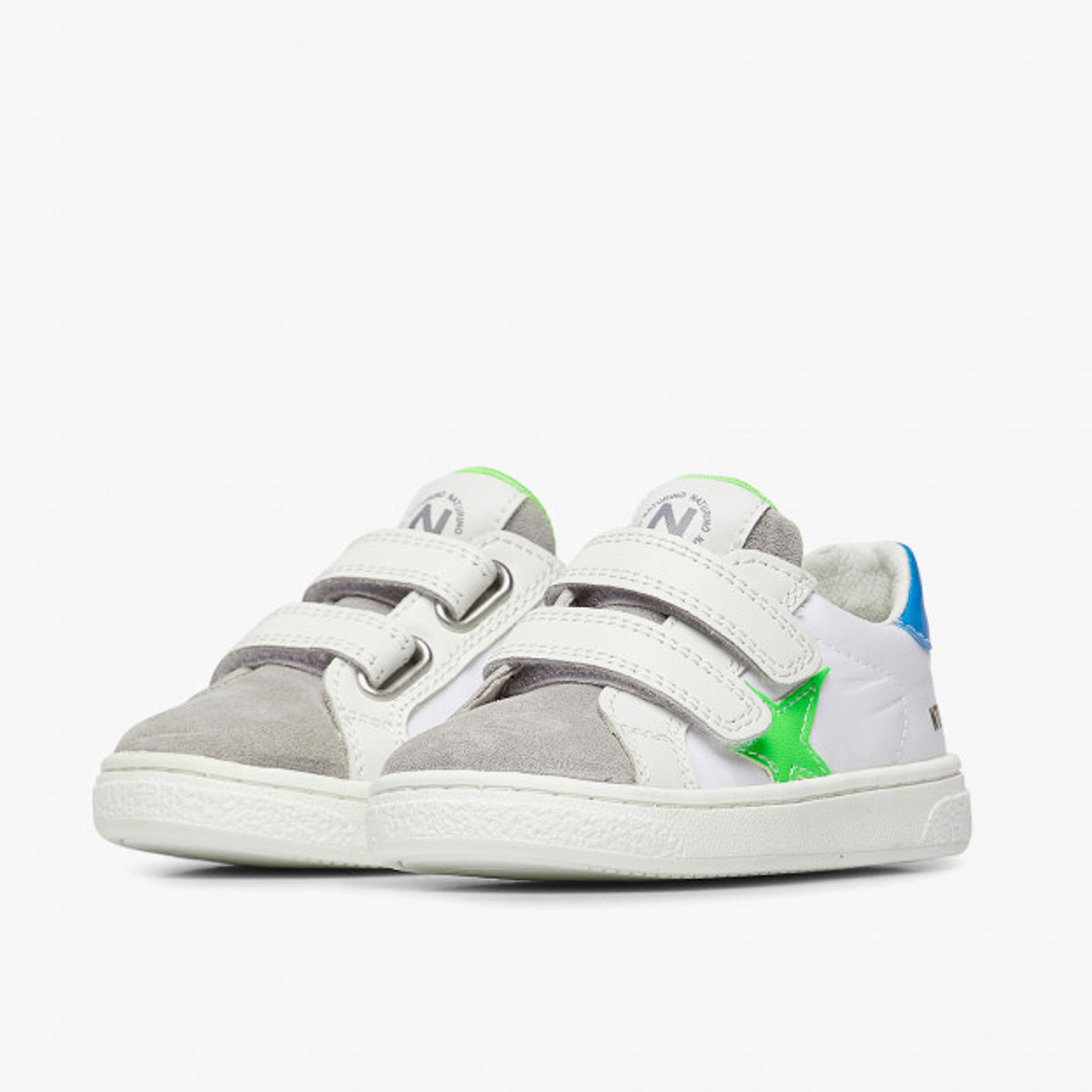 NATURINO 0012017499-14-1B31 GREY WHITE GREEN FLUO Sneakers Bambino 
